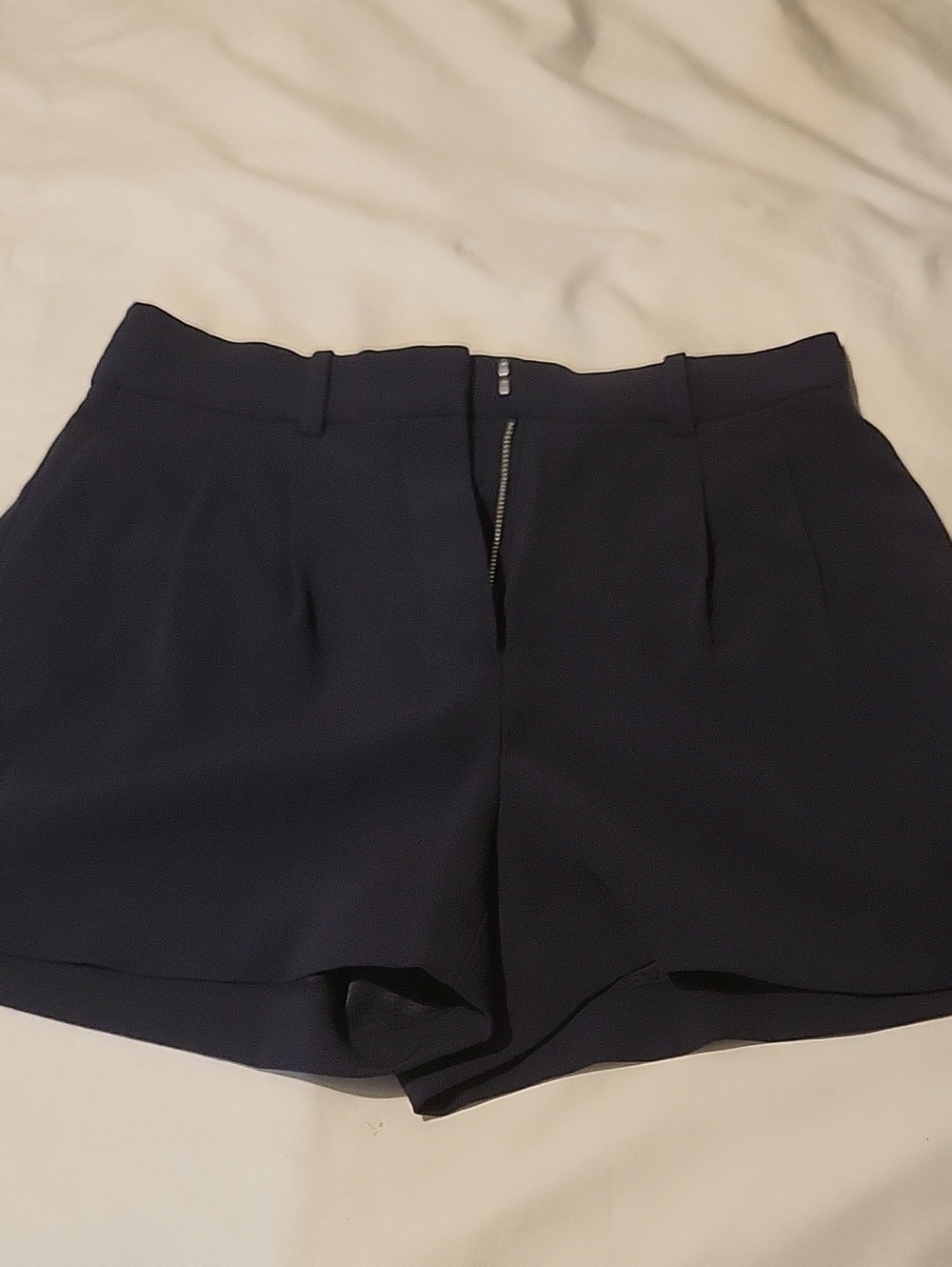 Babaton Navy High-Waist Tailored Shorts